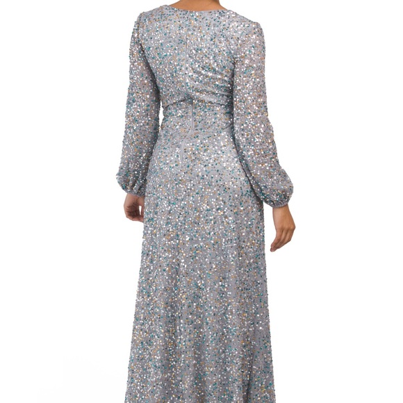 Mac Duggal Plunging VNeck Sequin Evening Gown - Picture 3 of 4